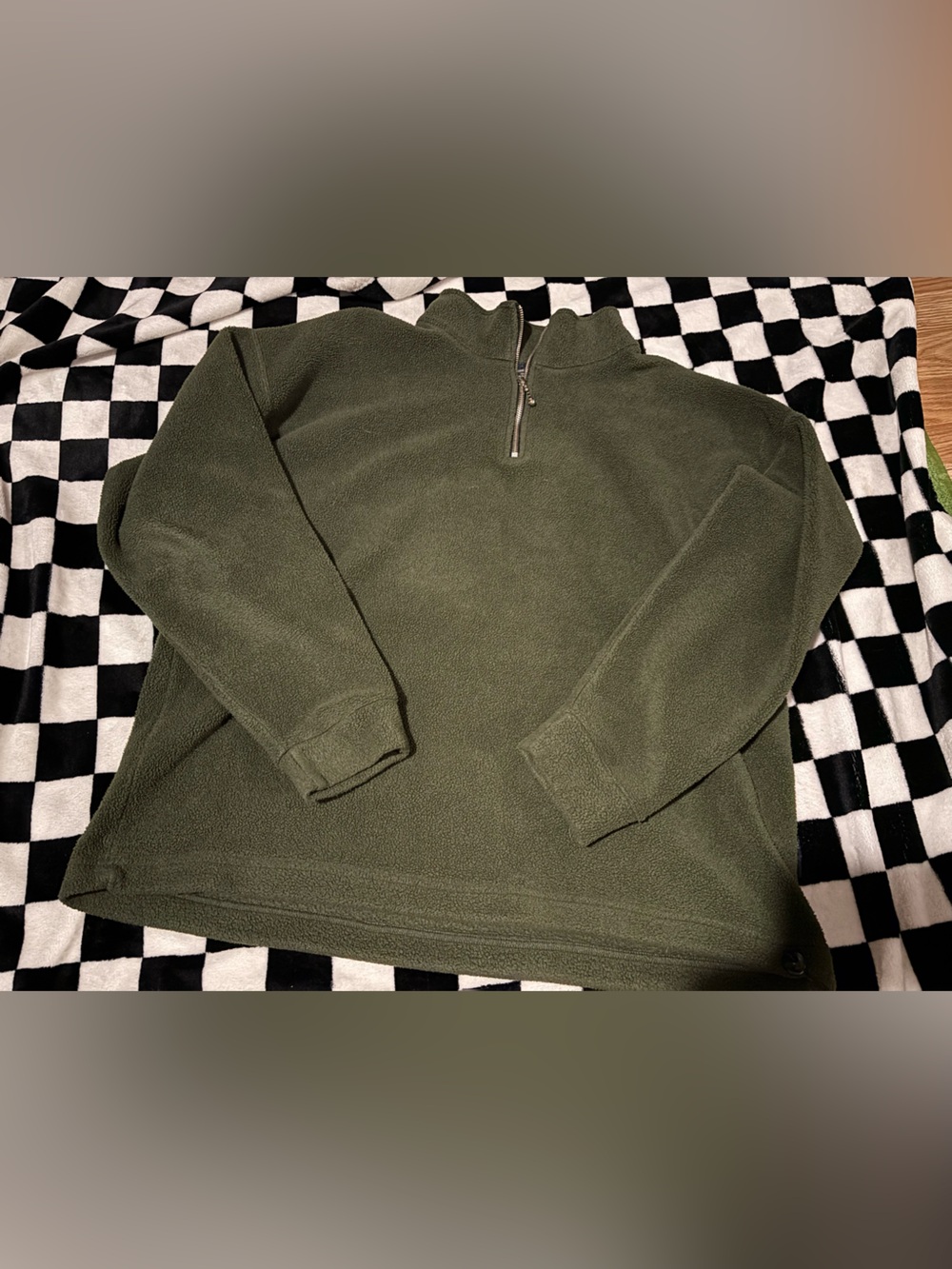 XLARGE Vintage green half zip sweater
